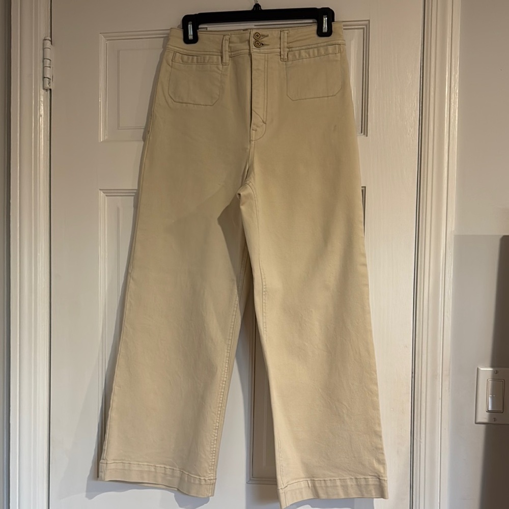Cream denim Wide-Leg Pants Unpublished size 27